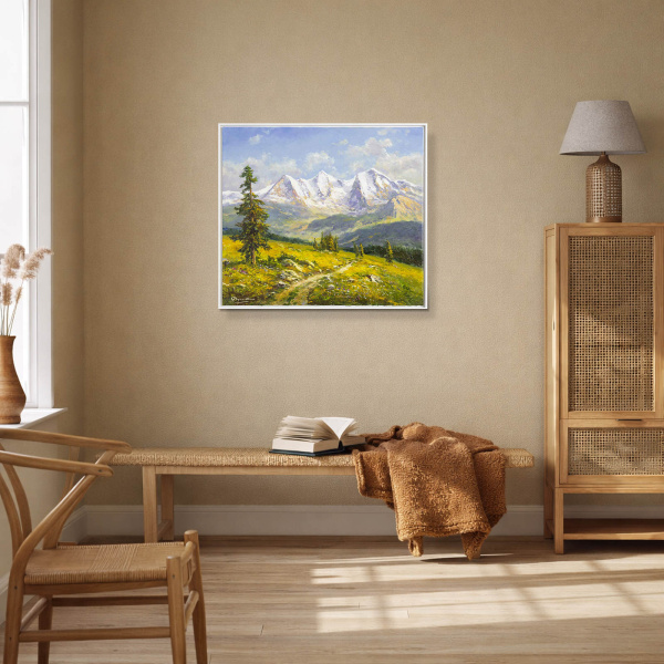 Grindelwald, Switzerland by Gerhard Nesvadba, original painting, in room