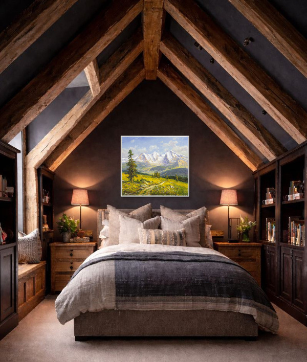 Grindelwald, Switzerland by Gerhard Nesvadba, original painting, in room