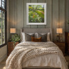 Walking Amongst Wild Flowers, Poppies & Daisies by Gerhard Nesvadba, original painting, in room