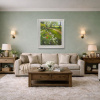 Walking Amongst Wild Flowers, Poppies & Daisies by Gerhard Nesvadba, original painting, in room