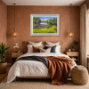 Finding Peace By The River Bank, Sussex by Gerhard Nesvadba, original painting, in room