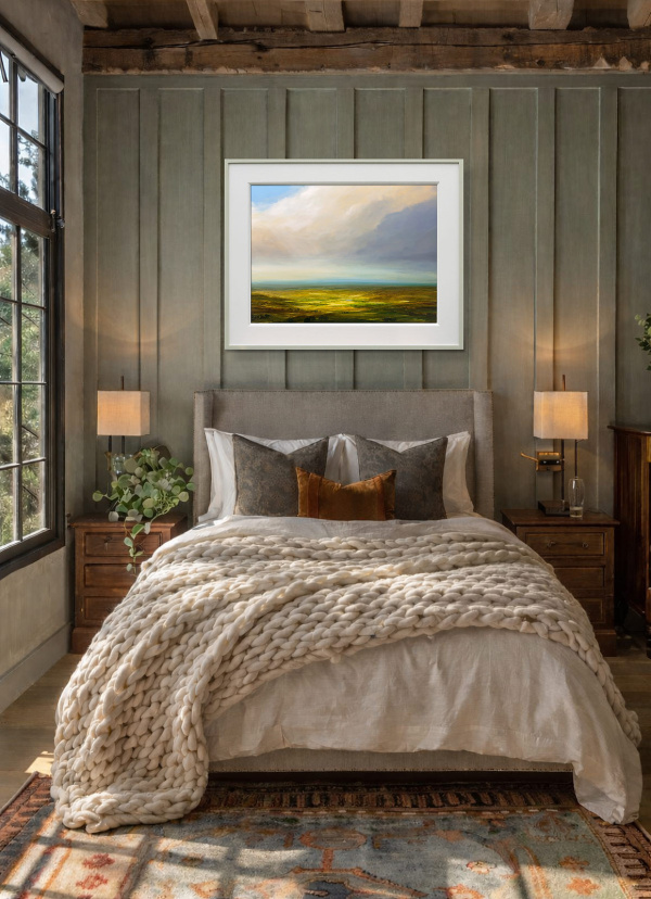 Endless Serenity by Harry Brioche, original painting, in room