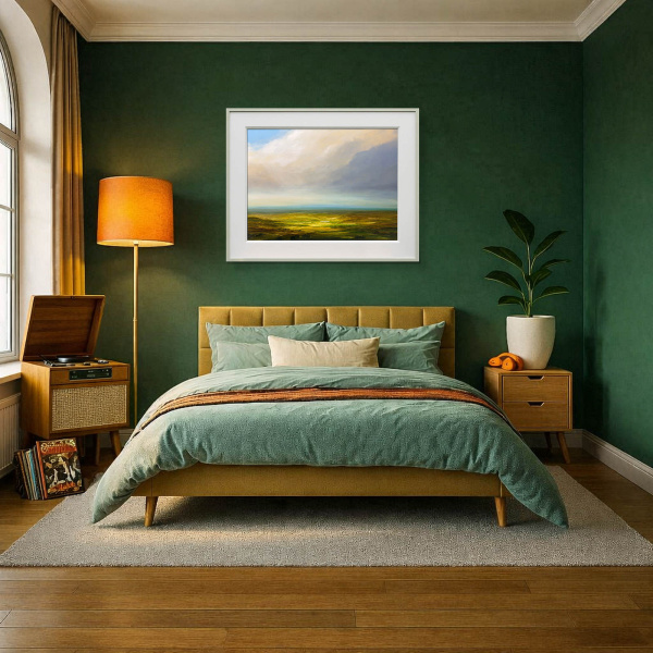 Endless Serenity by Harry Brioche, original painting, in room