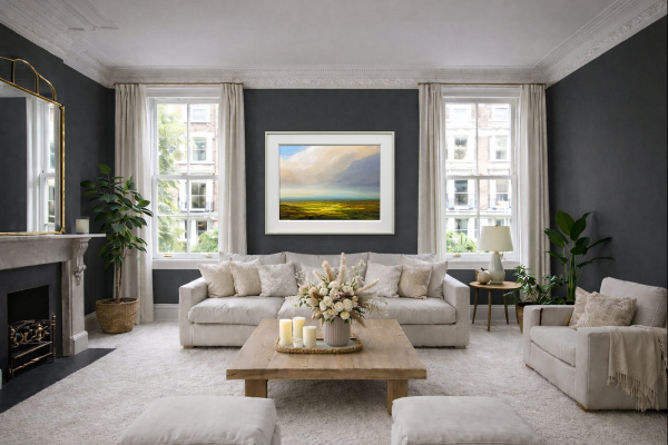 Endless Serenity by Harry Brioche, original painting, in room