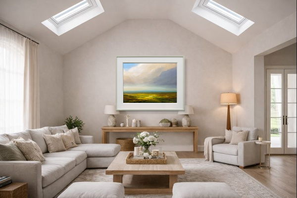 Endless Serenity by Harry Brioche, original painting, in room
