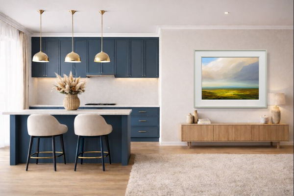 Endless Serenity by Harry Brioche, original painting, in room