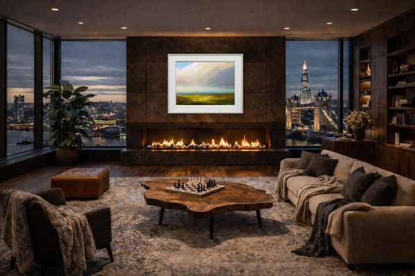 Endless Serenity by Harry Brioche, original painting, in room