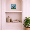 Birds III by Sunita Khedekar, original painting, in room