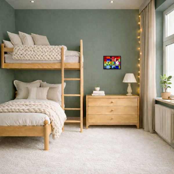 Harmony I by Sunita Khedekar, original painting, in room