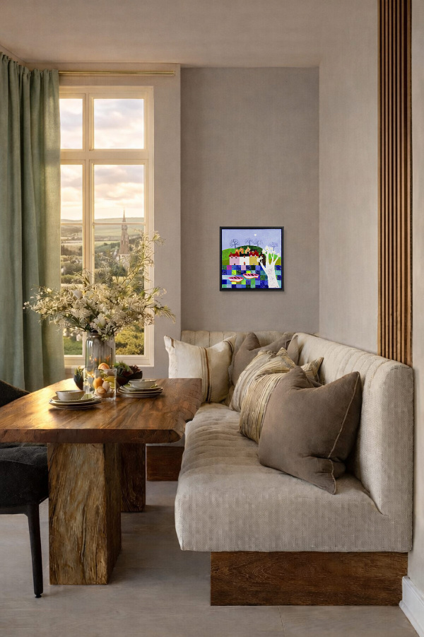 Reflection I by Sunita Khedekar, original painting, in room