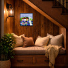 Reflection I by Sunita Khedekar, original painting, in room