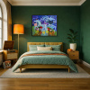Let The Wind Be My Stylist by Sunita Khedekar, original painting, in room