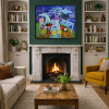 Let The Wind Be My Stylist by Sunita Khedekar, original painting, in room