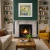 Blossoming Love by Mario Malfer, original painting, in room