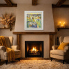 Blossoming Love by Mario Malfer, original painting, in room