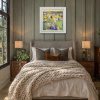 Blossoming Love by Mario Malfer, original painting, in room