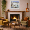 Silver Birches, Winter by Mario Malfer, original painting, in room