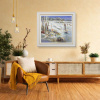 Silver Birches, Winter by Mario Malfer, original painting, in room