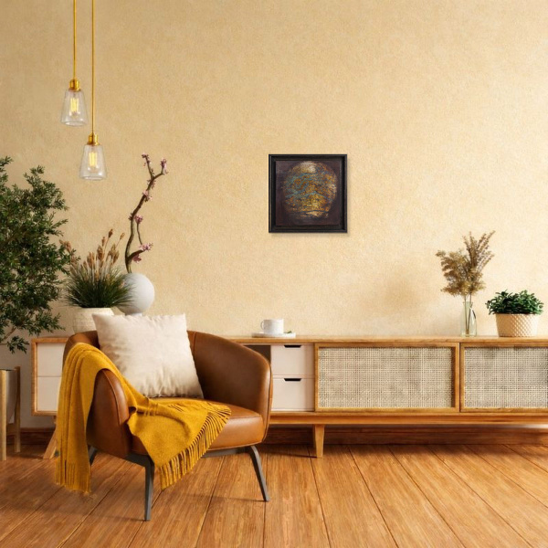Rock II (Original) by Hiroko Lewis, original painting, in room
