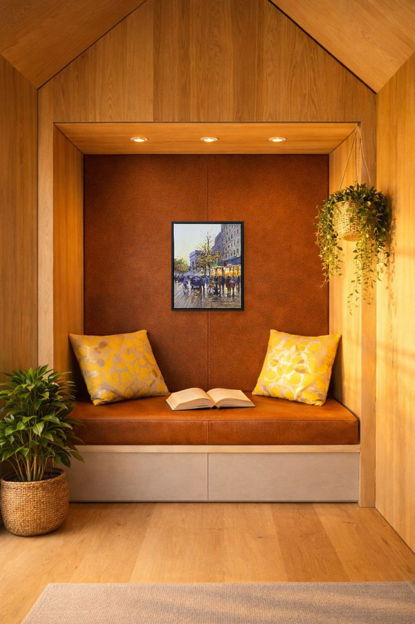 Arc de Triomphe by Henderson Cisz, original painting, in room