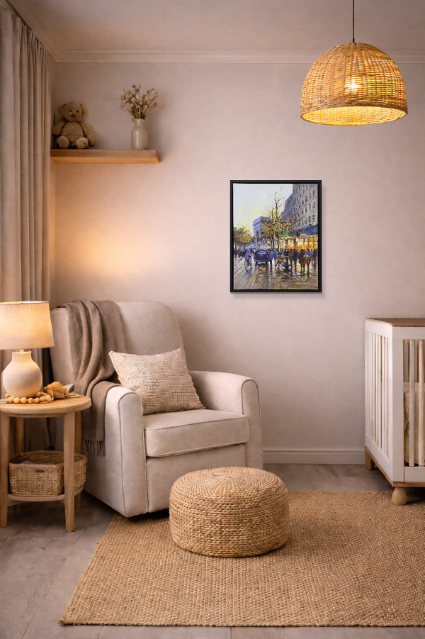 Arc de Triomphe by Henderson Cisz, original painting, in room