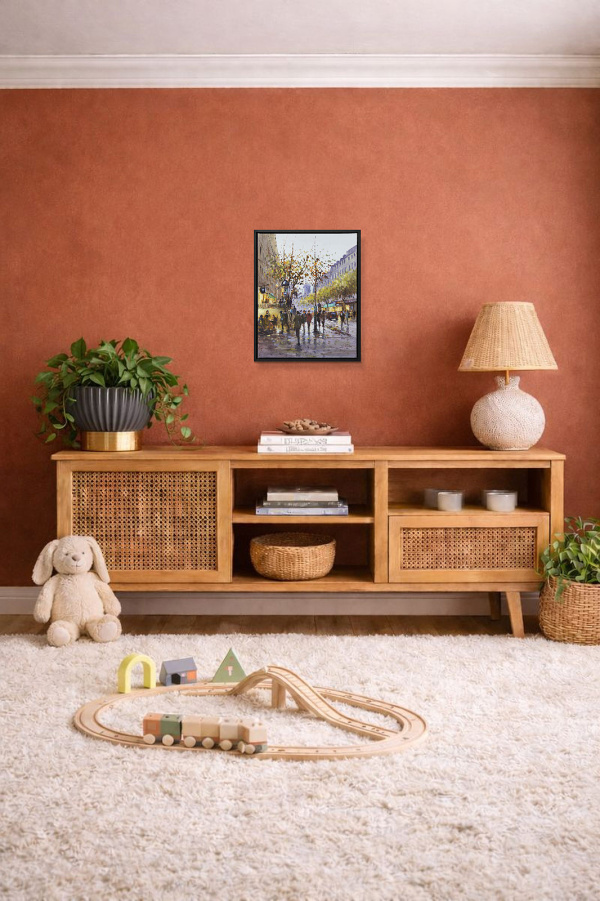 Early Morning, Boulevard Saint Martin by Henderson Cisz, original painting, in room