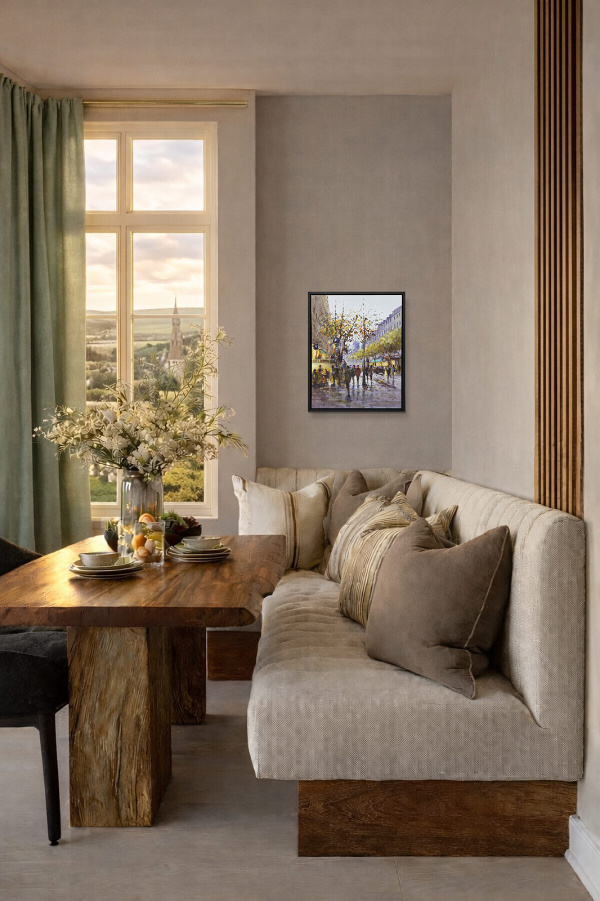 Early Morning, Boulevard Saint Martin by Henderson Cisz, original painting, in room