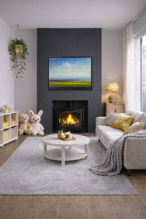 Passing Through Time by Ben Payne, original painting, in room