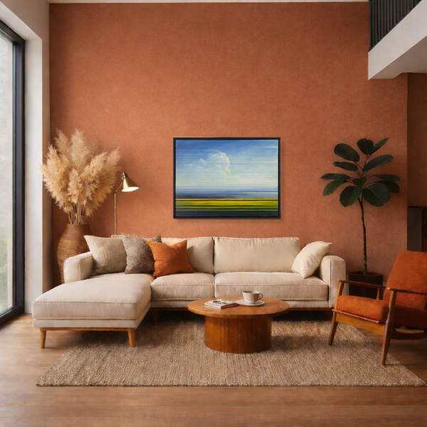 Passing Through Time by Ben Payne, original painting, in room