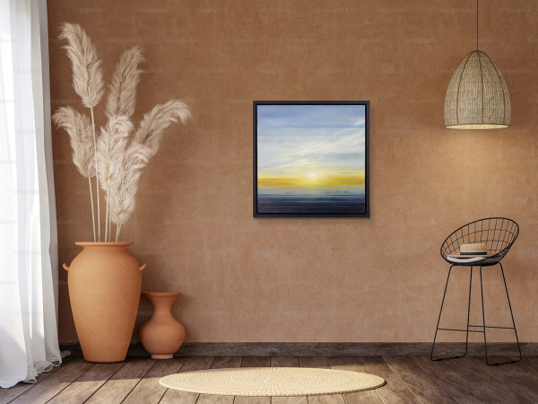 Rising At Dawn by Ben Payne, original painting, in room