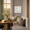 Running Rings by Manel, original painting, in room