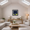 Misty Cottage by Jay Nottingham, original painting, in room