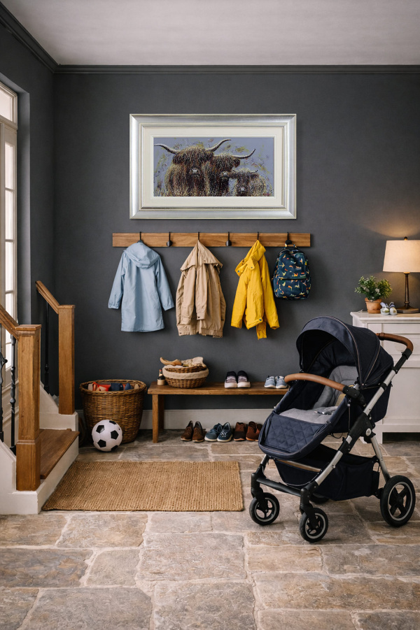 Family Photo by Ruby Keller, original painting, in room