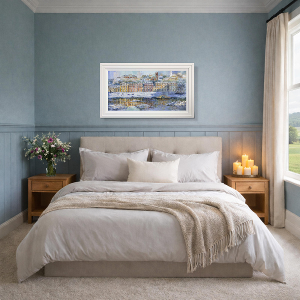 Winter Reflections, Petworth House by Veronika Benoni, original painting, in room