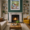 Afternoons With You by Mario Malfer, original painting, in room