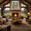 Afternoons With You by Mario Malfer, original painting, in room