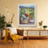 Afternoons With You by Mario Malfer, original painting, in room