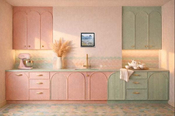 Cala d’Hort by Juan Antonio Domínguez, original painting, in room
