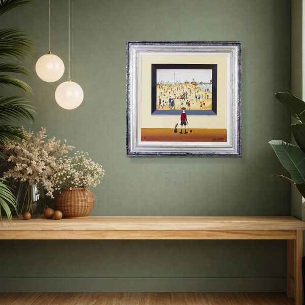 Lowryish – On The Beach by Chris Chapman, limited edition print, in room