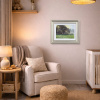 Golden Pastures by Stephen Hawkins, original painting, in room