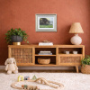 Golden Pastures by Stephen Hawkins, original painting, in room