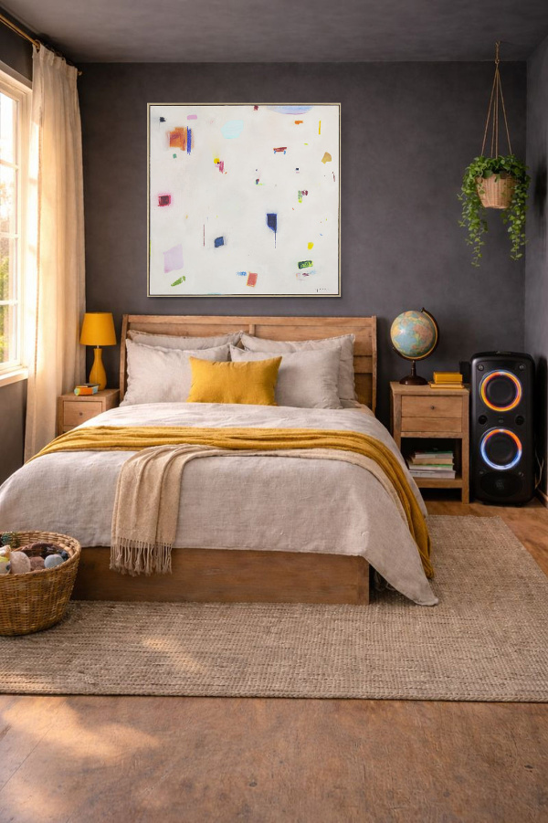 Riding The Wave by Manel, original painting, in room