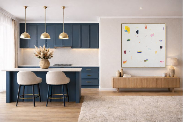 Summer Vibes by Manel, original painting, in room