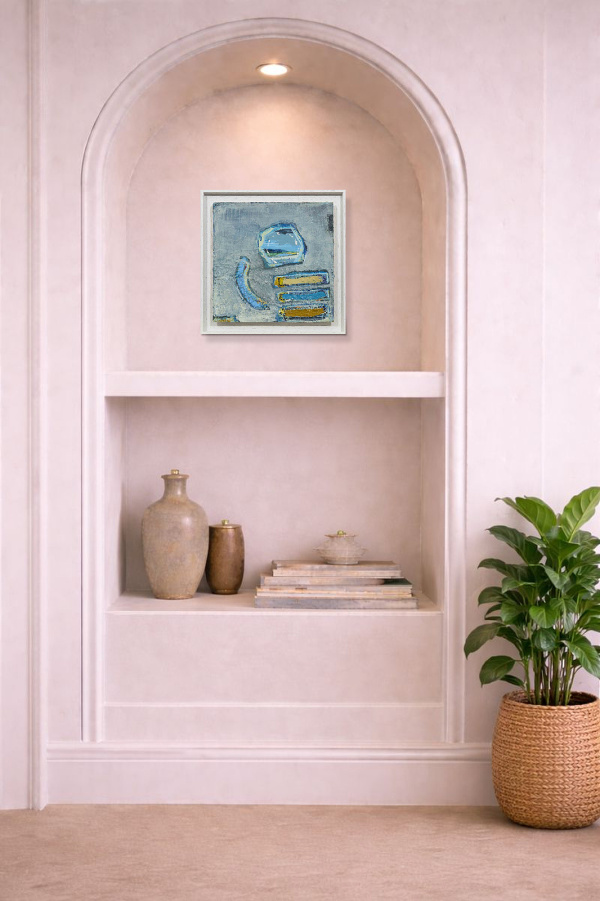 The Looking Glass by Håven, original painting, in room