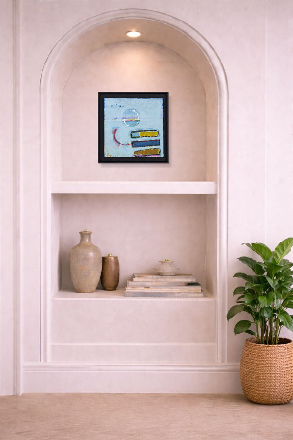 Bright Horizons by Håven, original painting, in room