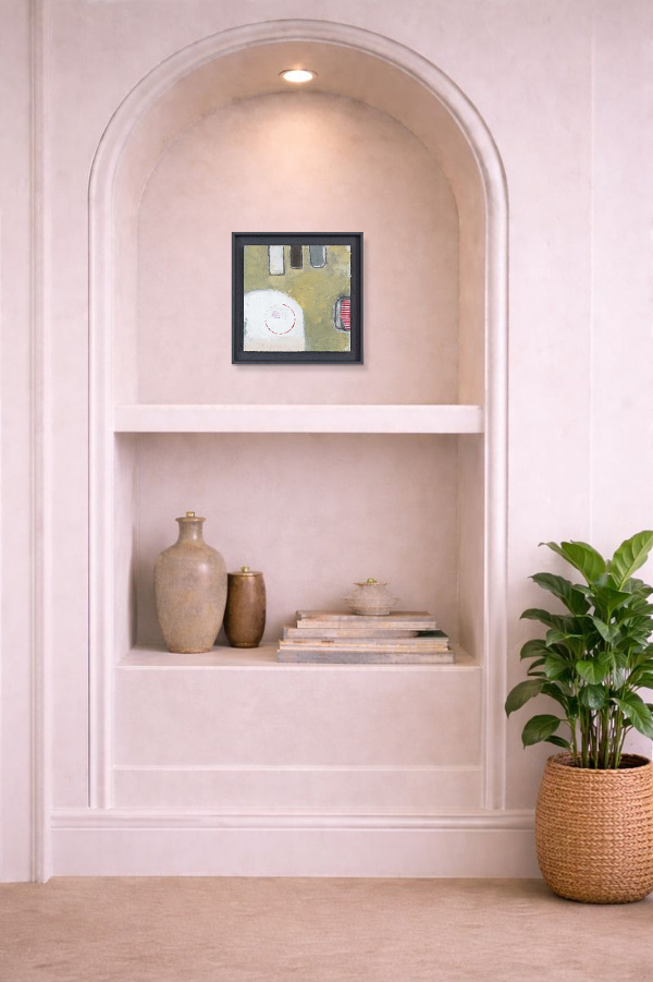 Reimagining by Håven, original painting, in room