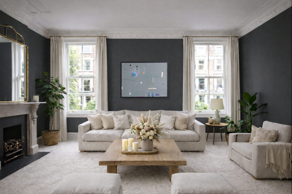 Portal by Håven, original painting, in room