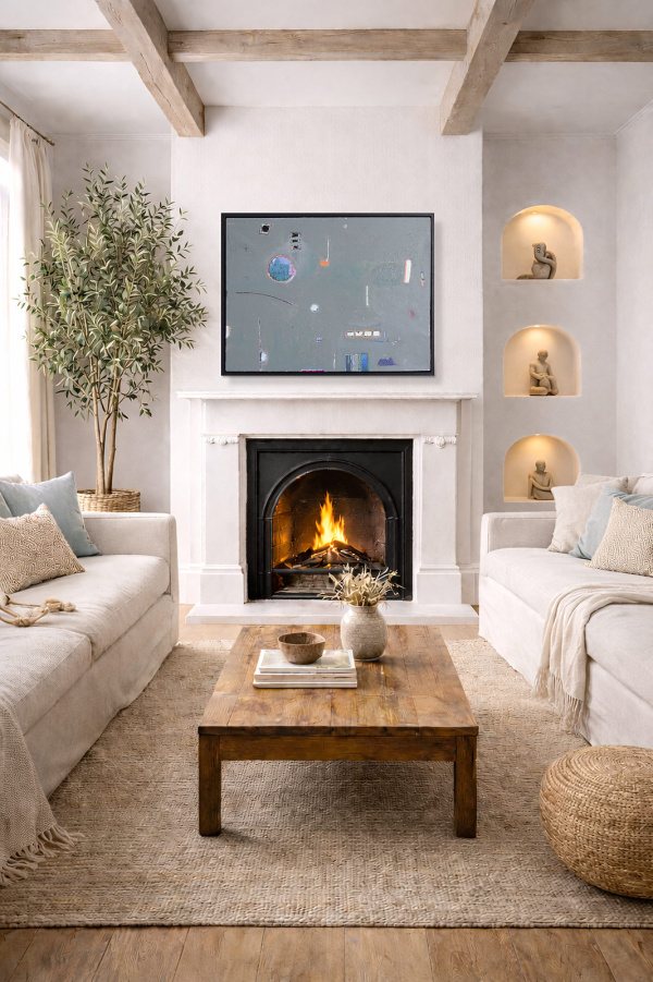 Portal by Håven, original painting, in room