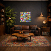 All Together Again by Kev Munday, original painting, in room
