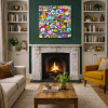 All Together Again by Kev Munday, original painting, in room